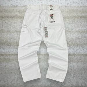 Vintage Dickies Carpenter Pants Snow White Canvas Baggy Wide Leg Fit NWT 90s
